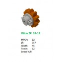 pignone per nastro cernita vulcanizzato in gomma pu passo 32 12 denti con mozzo